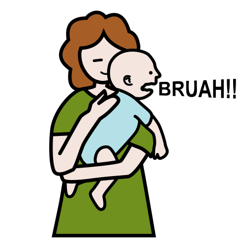 Pictograma de eructar para niños con autismo y TEA