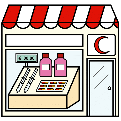 Pictograma de farmacia para niños con TEA