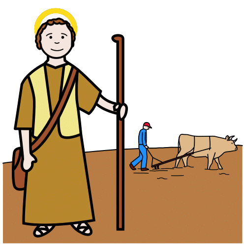 Pictograma de San Isidro Labrador para niños con TEA