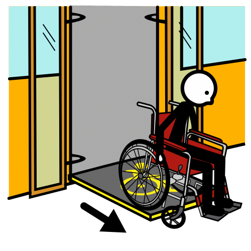 Pictograma de salir del autobús para niños con autismo y TEA