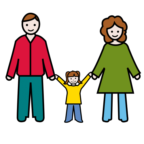 Pictograma de familia para niños con autismo y TEA