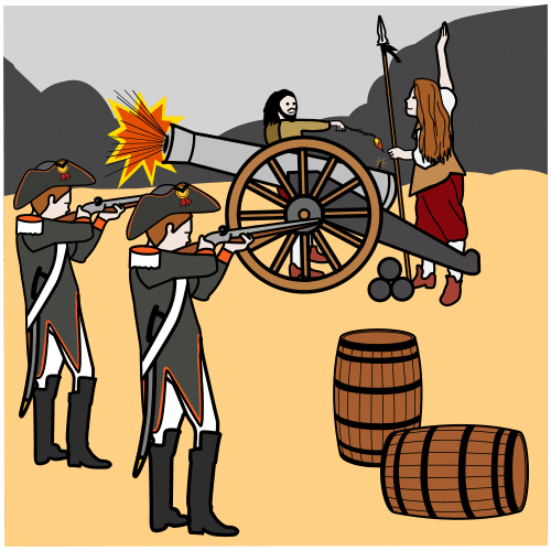 Pictograma de Guerra de la Independencia para niños con TEA