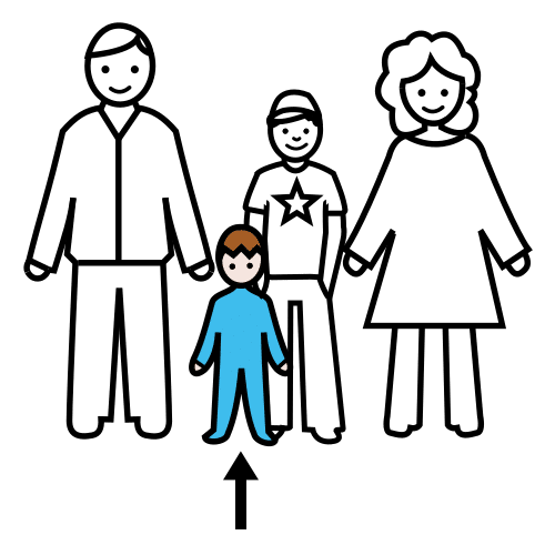 Pictograma de hijo para niños con autismo y TEA