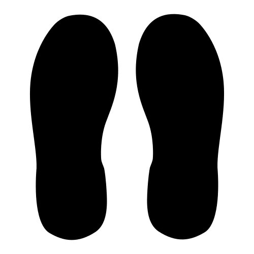 Pictograma de huellas de zapato para niños con autismo y TEA