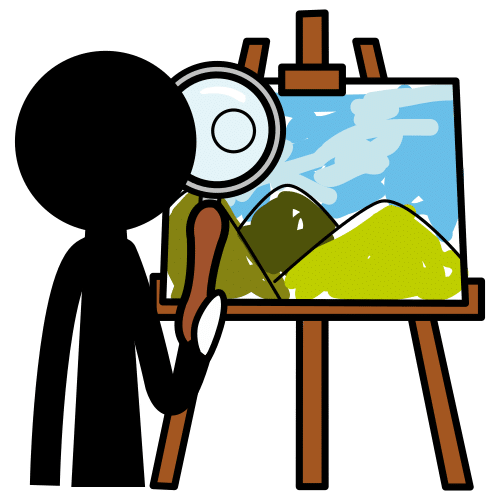Pictograma de experto en arte para niños con TEA