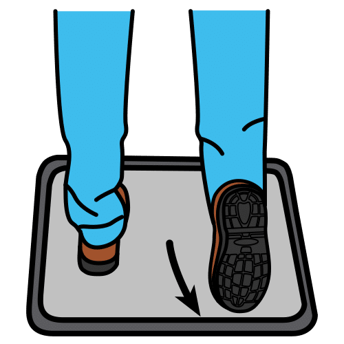 Pictograma de limpiar los zapatos para niños con TEA