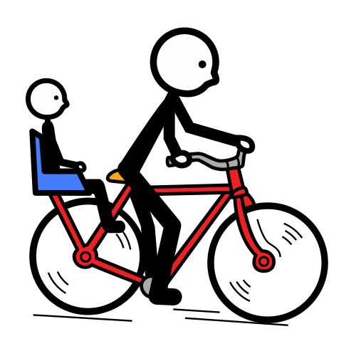 Pictograma de pasear en bicicleta para niños con autismo y TEA