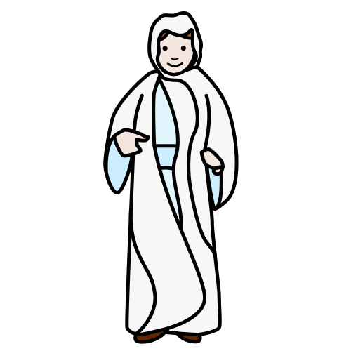 Pictograma de sacerdotisa para niños con autismo y TEA