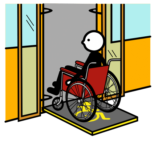 Pictograma de subir al autobús para niños con autismo y TEA