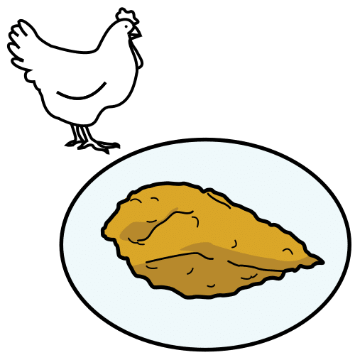 Pictograma de milanesa de pollo para niños con autismo y TEA