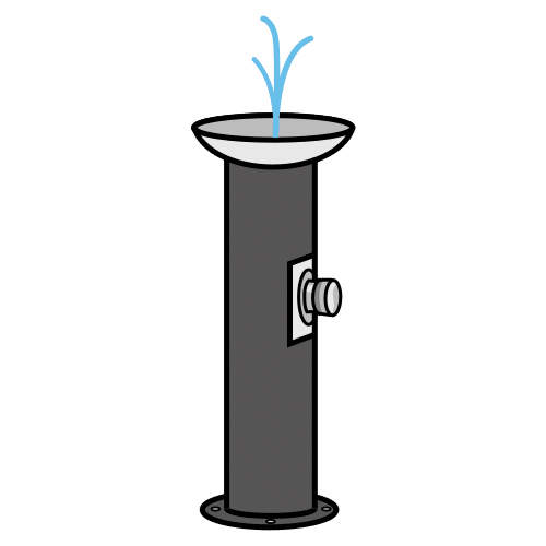 Pictograma de fuente de agua para niños con TEA