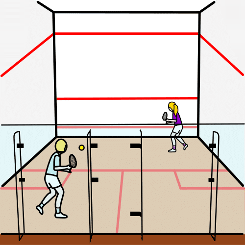 Pictograma de squash para niños con autismo y TEA