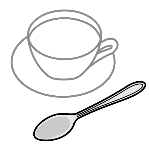 Pictograma de cucharilla de café para niños con TEA