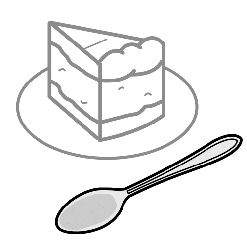 Pictograma de cucharilla de postre para niños con TEA