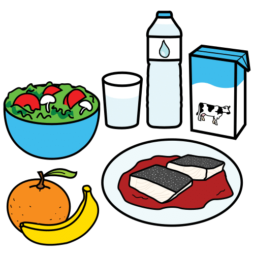 Pictograma de alimento saludable para niños con TEA