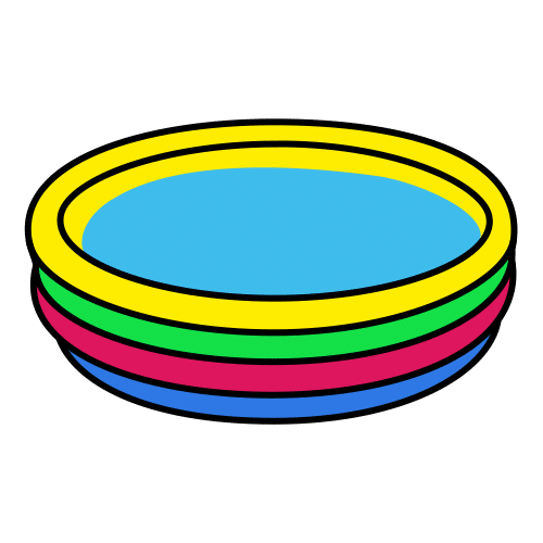 Pictograma de piscina hinchable para niños con autismo y TEA