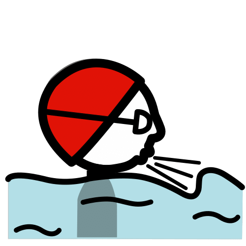 Pictograma de soplar en el agua para niños con autismo y TEA