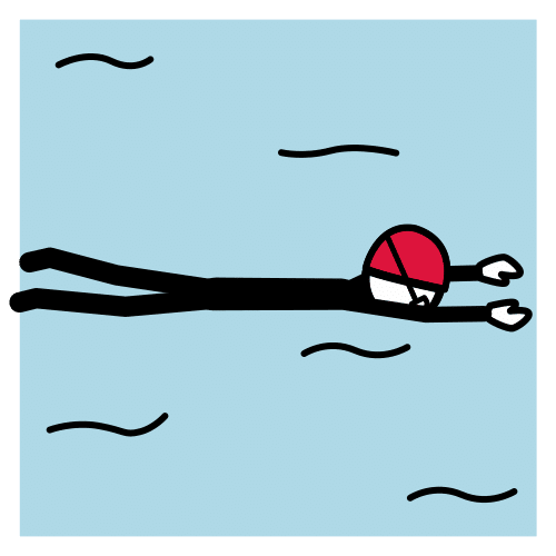 Pictograma de flotar en el agua para niños con autismo y TEA