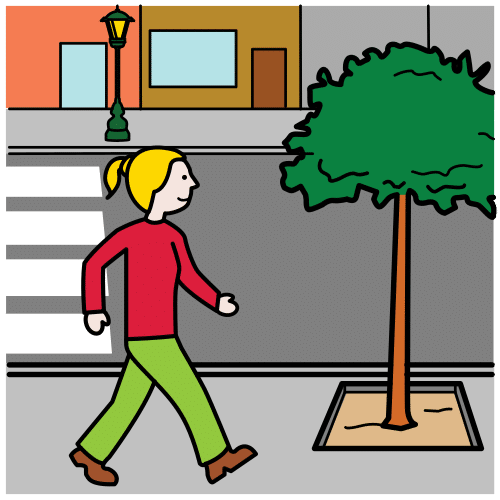 Pictograma de pasear para niños con autismo y TEA