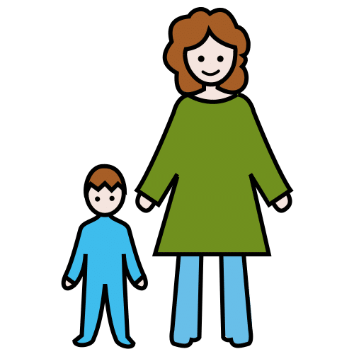 Pictograma de familia para niños con autismo y TEA