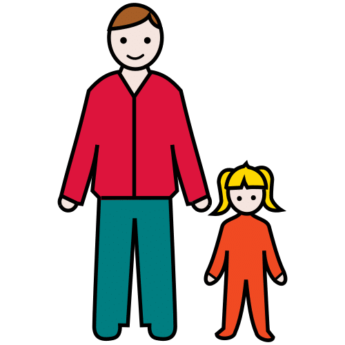 Pictograma de familia para niños con autismo y TEA
