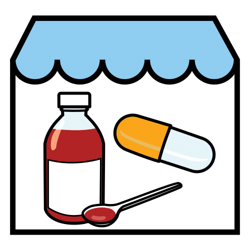 Pictograma de farmacia para niños con TEA