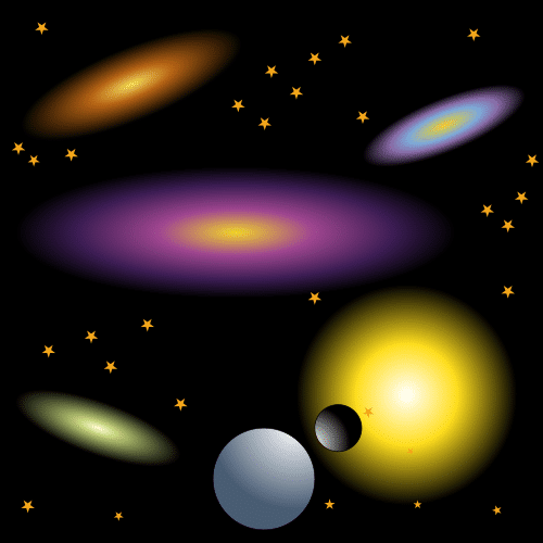 Pictograma de universo para niños con autismo y TEA