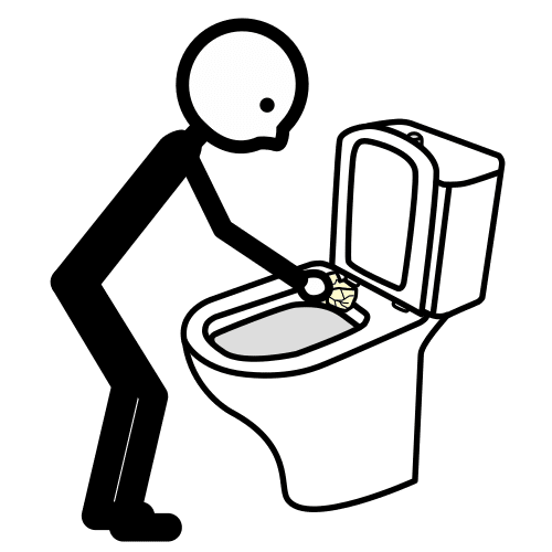 Pictograma de limpiar el inodoro para niños con autismo y TEA