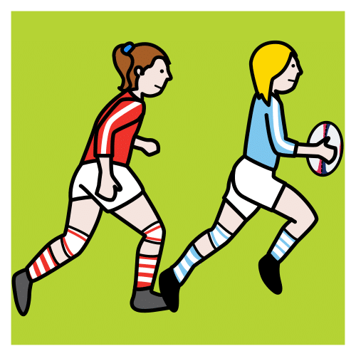 Pictograma de rugby para niños con autismo y TEA