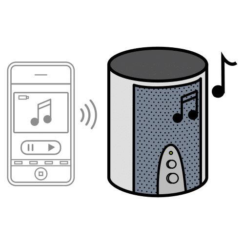 Pictograma de altavoz inalámbrico para niños con TEA
