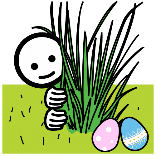 Pictograma de buscar huevos de Pascua para niños con TEA