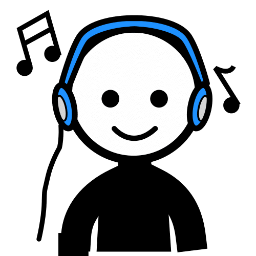 Pictograma de escuchar música para niños con TEA