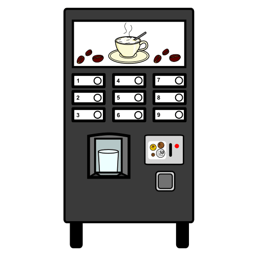 Pictograma de máquina de café para niños con TEA