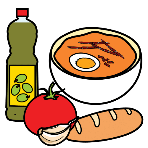 Pictograma de salmorejo para niños con autismo y TEA