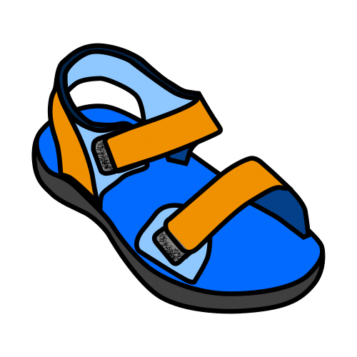 Pictograma de sandalia con velcro para niños con autismo y TEA