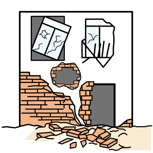 Pictograma de terremoto para niños con TEA