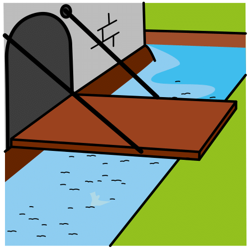 Pictograma de puente levadizo para niños con autismo y TEA
