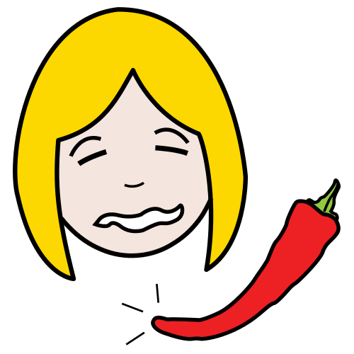 Pictograma de picante para niños con autismo y TEA