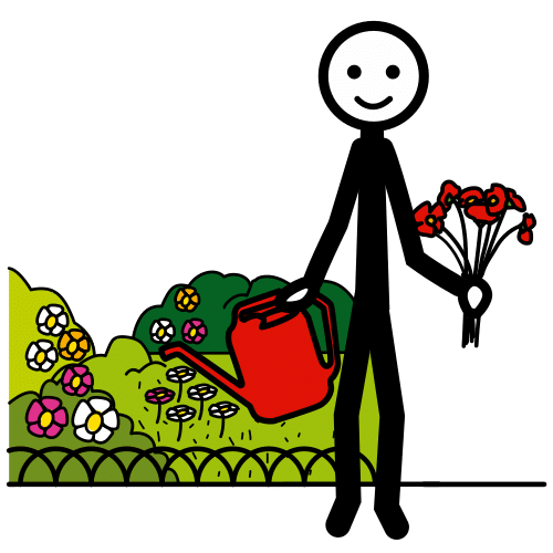Pictograma de jardinero para niños con TEA