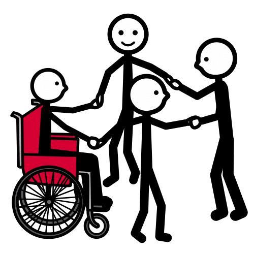 Pictograma de jugar al corro para niños con autismo y TEA