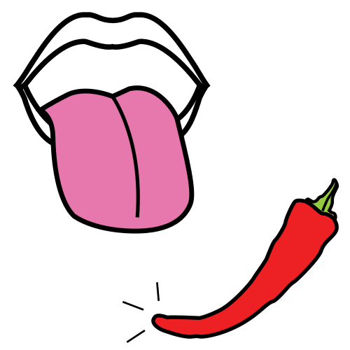 Pictograma de picante para niños con autismo y TEA