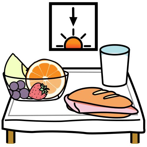 Pictograma de merienda para niños con TEA