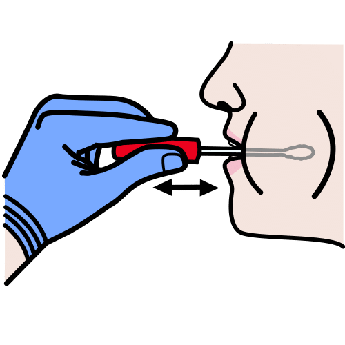 Pictograma de frotis oral para niños con autismo y TEA