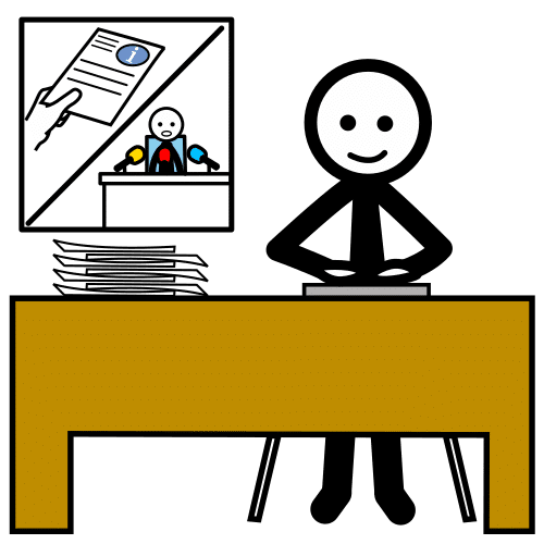 Pictograma de jefe de servicio de comunicacion y participacion para niños con TEA