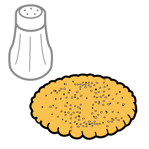 Pictograma de galleta salada para niños con autismo y TEA