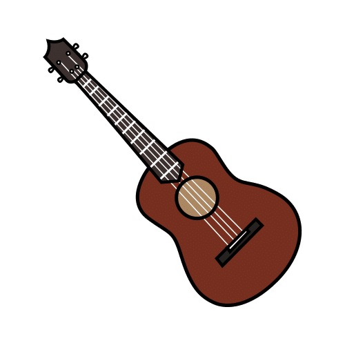 Pictograma de ukelele para niños con autismo y TEA