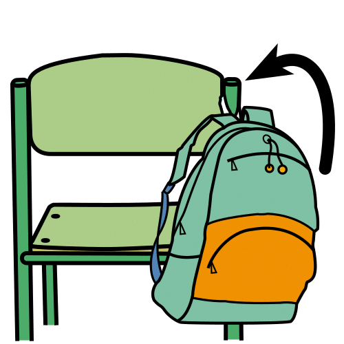 Pictograma de colgar para niños con TEA