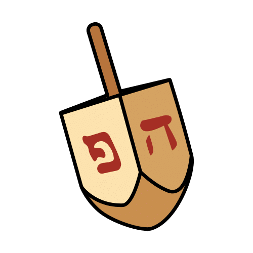 Pictograma de dreidel para niños con autismo y TEA