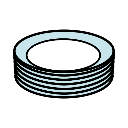Pictograma de platos para niños con TEA
