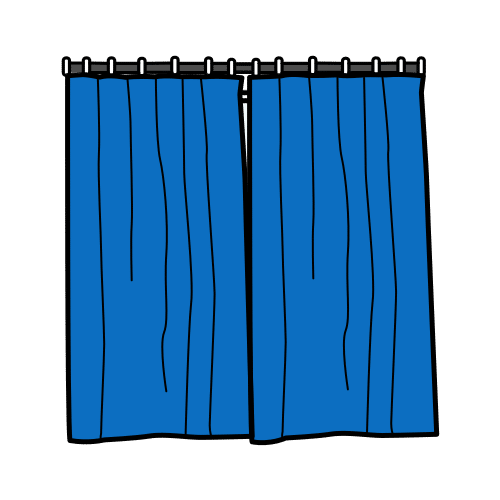 Pictograma de cortinas para niños con autismo y TEA
